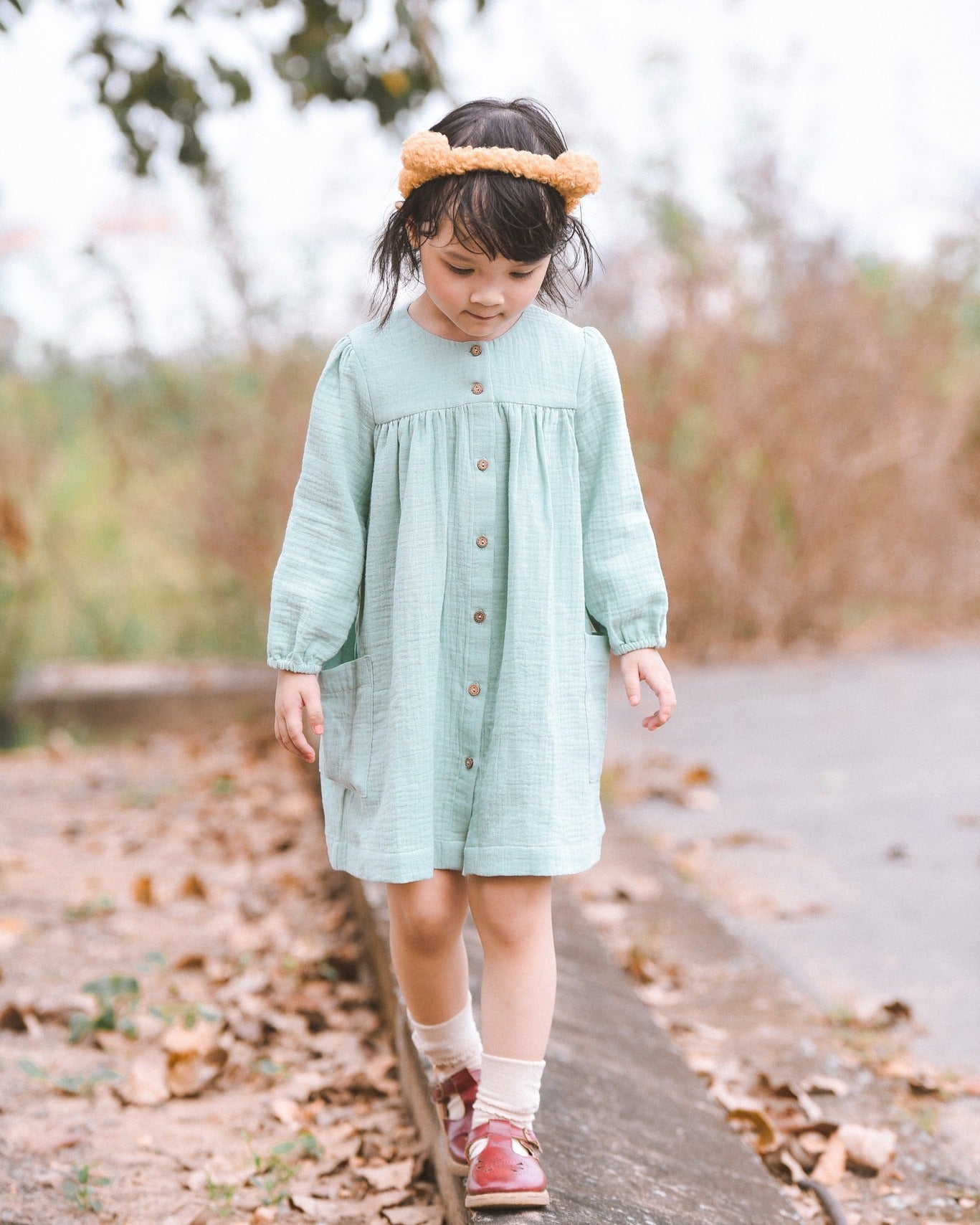 Serene Blossom Linen Bamboo Dress