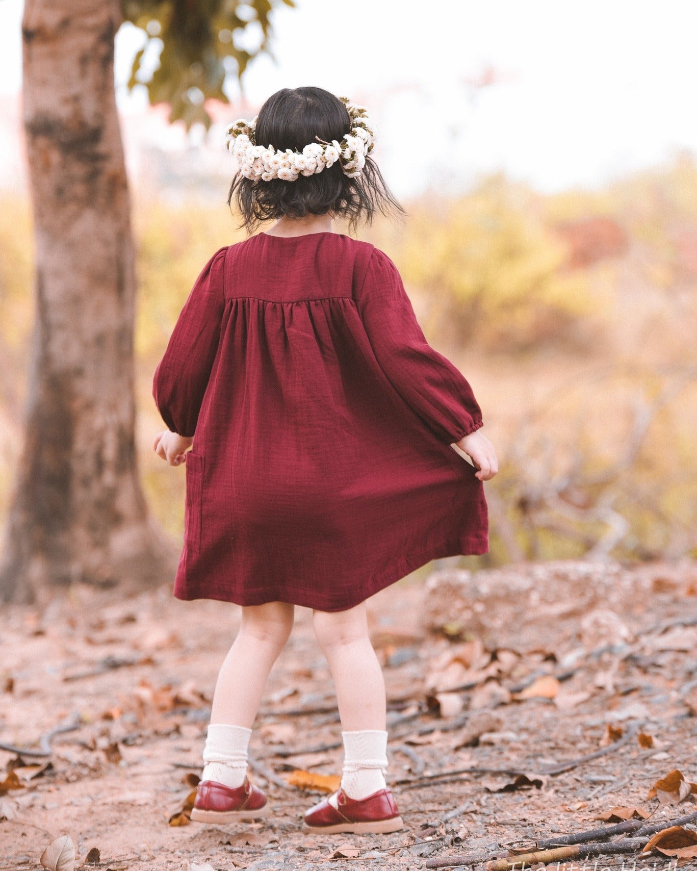 Serene Blossom Linen Bamboo Dress