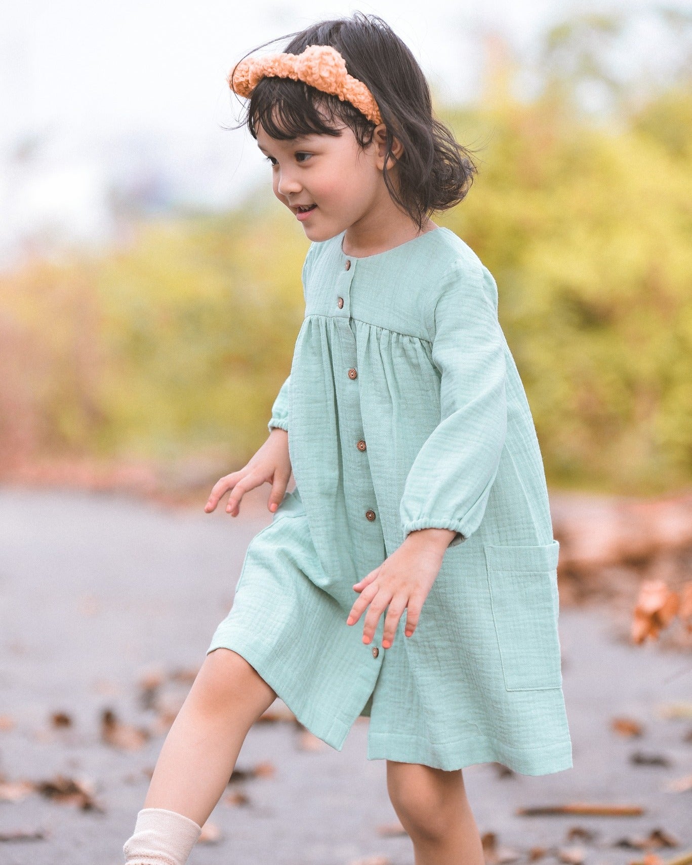 Serene Blossom Linen Bamboo Dress