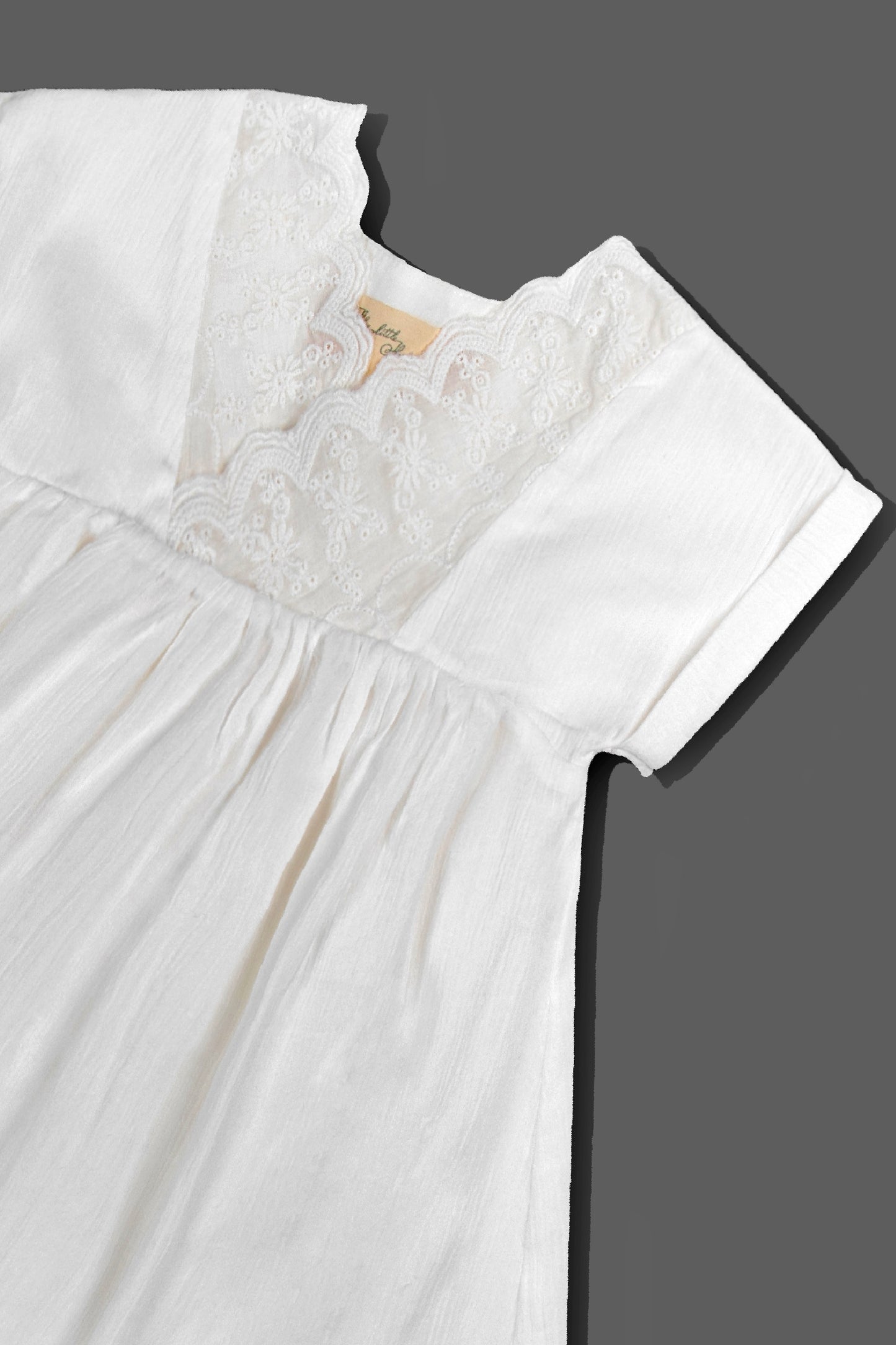 Lace-Trimmed Cotton Tunic Dress