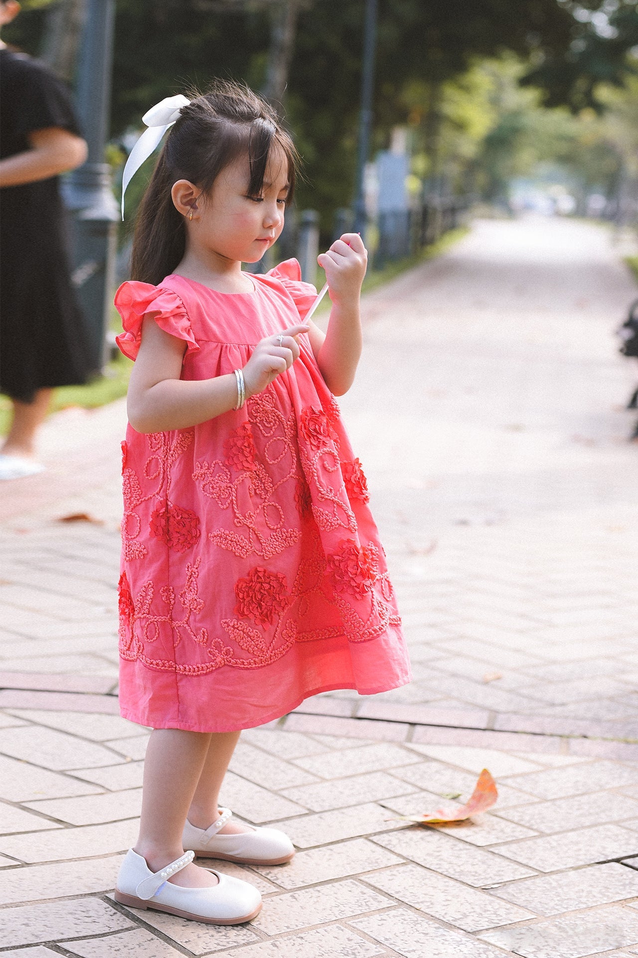 Embroidered Flower Garden Cotton Dress